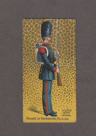 1888 Kinney Tobacco Military Series N224 Private Of Grenadiers Belgium