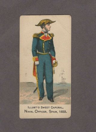 1888 Kinney Tobacco Military Series N224 Naval Officer Spain 1853