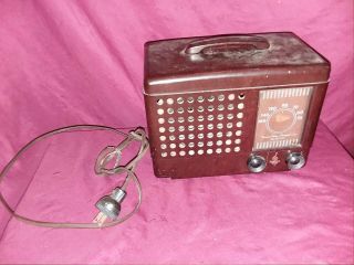 Emerson Vintage Radio Art Deco Brown Bakelite