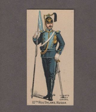 1888 Kinney Tobacco Military Series N224 10th Regt.  Uhlans Russia