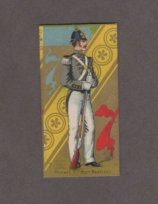1888 Kinney Tobacco Military Series N224 Private 5th Regt.  Maryland