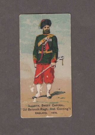 1888 Kinney Tobacco Military Series N224 2d.  Belooch Regt.  Ind.  Contingt England