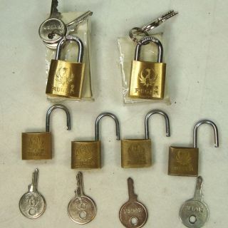 6 Vintage Ruger Brass Pad Lock Gun Lock Discontinued