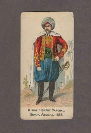1888 Kinney Tobacco Military Series N224 Sepoy Algeria 1853