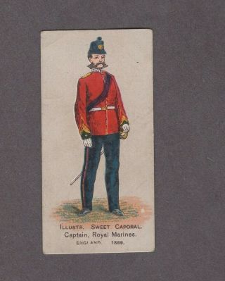 1888 Kinney Tobacco Military Series N224 Captain Royal Marines.  England.  1869
