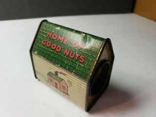 Vintage The Nut House Lynn Ma Advertising Tin House Peanut Can