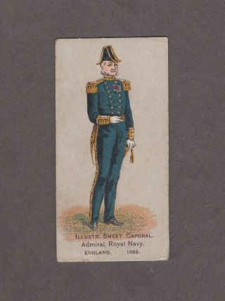 1888 Kinney Tobacco Military Series N224 Admiral Royal Navy England.  1869