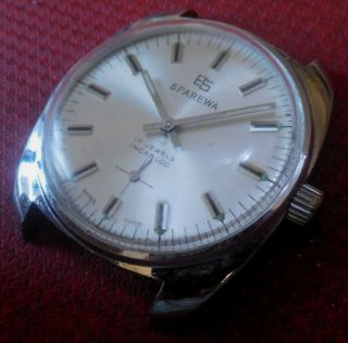 Vintage 1960s Oversized Sparewa 17 Jewels Swiss Made Running Wristwatch