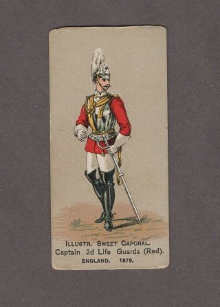 1888 Kinney Tobacco Military Series N224 Captain 2d.  Life Guards Red England 1879