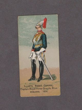1888 Kinney Tobacco Military Series N224 Captain Royal Horse Guards Blue England