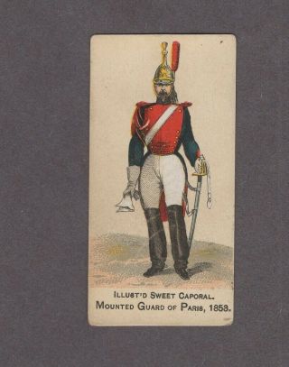 1888 Kinney Tobacco Military Series N224 Mounted Guard Of Paris 1853