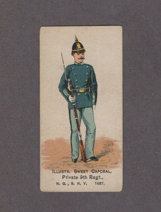 1888 Kinney Tobacco Military Series N224 Private 9th Regt.  N.  G.  S.  N.  Y.  1887