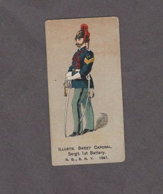 1888 Kinney Tobacco Military Series N224 Sert.  1st Battery N.  G.  S.  N.  Y.  1887