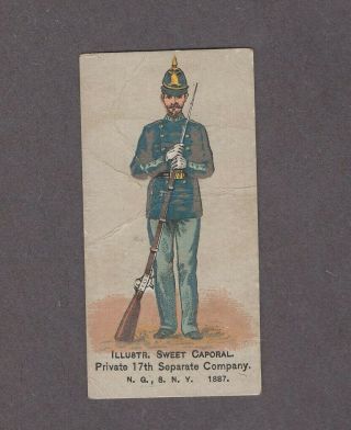 1888 Kinney Tobacco Military Series N224 Private 17th Separate Company N.  G.  Sny