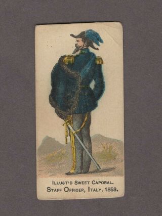 1888 Kinney Tobacco Military Series N224 Staff Officer Italy 1853