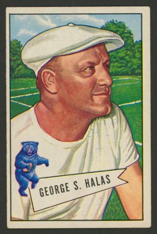 1952 Bowman Large 48 George Halas Ex Chicago Bears Rc.