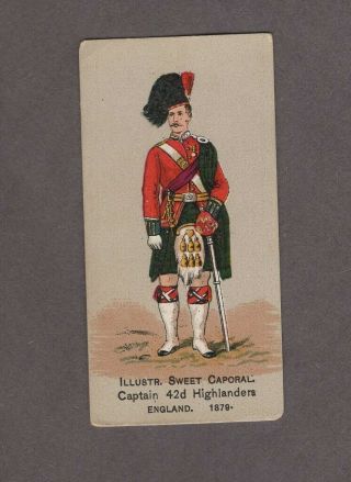 1888 Kinney Tobacco Military Series N224 Captain 42d.  Highlanders.  England.  1879