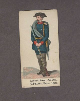 1888 Kinney Tobacco Military Series N224 Gendarme Spain 1853