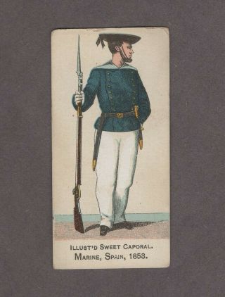 1888 Kinney Tobacco Military Series N224 Marine Spain 1853