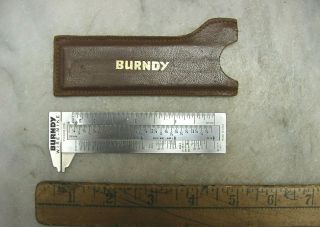 Vintage Burndy Wire Mike Pocket Caliper With Burndy Leather Sleeve,  Exc