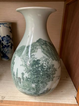 Antique Chinese Under - Glazed Famille Rose Blue And White Porcelain Ceramic Vase
