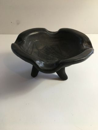 Vintage Cast Iron 4 1/2” Ash Tray With Legs Etched Fish Design In Center.  (i)