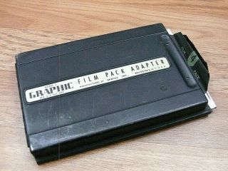 Graphic Film Pack Adapter.  No.  2.  4x5 W/ Vintage Expired Film Pack Film (a6)