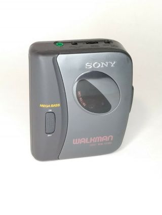 Vintage Sony Walkman Portable Cassette Tape Player Wm - Ex162 Mega Bass