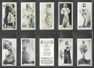 Carreras 1939 (beauties) Full 54 Card Set  Film & Stage Beauties