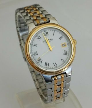Men ' s Rotary quartz watch.  Good order,  spares/repair,  box & papers. 2