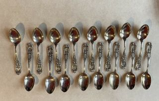 Set Of 16 Demitasse Spoons Richelieu International Sterling Silver No Monogram