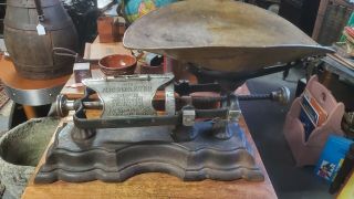 Antique Dodge Mfg Co.  20 Lbs Micrometer Scale With Cast Iron Base.