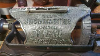 Antique Dodge MFg Co.  20 Lbs Micrometer Scale With Cast Iron Base. 3