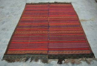 H79 Vintage Tribal Decor Nomadic Kilim Rug Armenian Kilim Rug Runner 6 