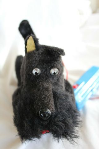 Vintage Dog Toy Battery Operated Japan w/ Remote Control Scottie Dog 2