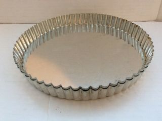 2 Vintage Fluted Tart Pies,  Pans With Removable Bottom - Made In France