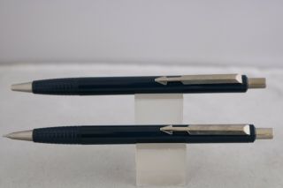 Vintage (c1990) Parker Vector Ballpoint & Mechanical Pencil,  Dark Blue,  Ct