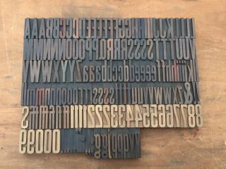Large Antique Vtg Tubbs Wood Letterpress Print Type Block A - Z Letters ’s Set
