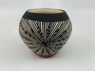 Vintage Acoma Pottery Signed.  Louis.  Native American Indian Hand Painted