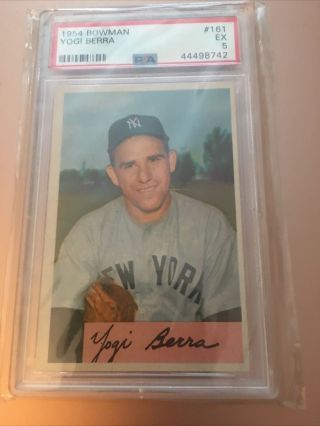 1954 Bowman Yogi Berra 161 Psa 5 Card Hof