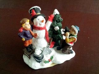 Vintage Photographer With Camera Figurine Taking Photo Of Snowman (discontinued)