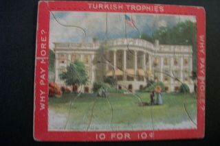 Cigarette Tobacco Card Turkish Trophies Jigsaw Puzzle 1910 White House