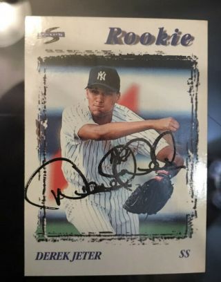 Derek Jeter York Yankees Signed Auto 1996 Score Rookie Card Rc 240