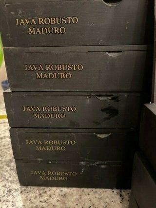 JAVA ROBUSTO MADURO by Drew Estate Premium Empty Wooden Cigar Box 3