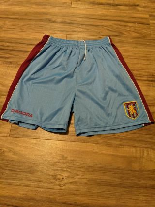 Rare Vintage Aston Villa Diadora 2000/2001 Change Shorts.  Not Shirt.