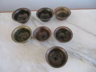 7 Antique Bronze Butter Lamp Cup from the Jokhang Temple Lhasa Tibet 2