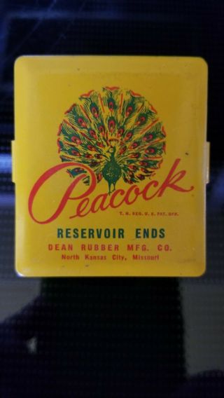 Vintage Peacock Clipboard Clips 2 Condom Related Quack Medicine