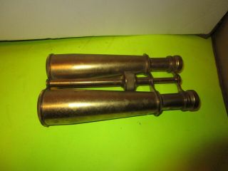 Antique/vintage Calvary Civil War Era Brass Binoculars 7 " - 9 "