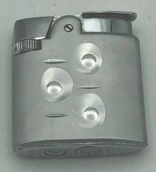 Ronson Silver Made In England Pocket Lighter Unique Vintage Antique Collectible