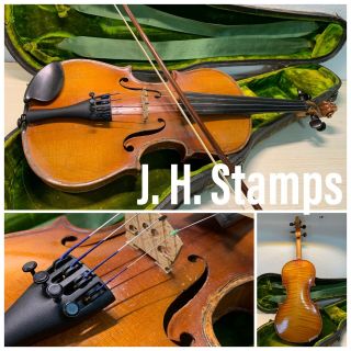American 1/2 Student Violin J.  H.  Stamps Fort Worth Signed Inside 20’s 40’s